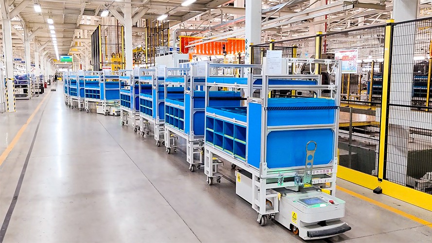 Chinese Lurking AGV for Warehouse Logistics Chinese Lurking AGV for Warehouse Logistics